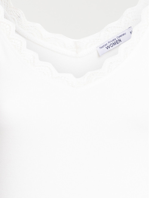 Débardeur col V dentelle...