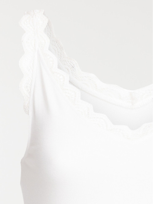 Débardeur col V dentelle...