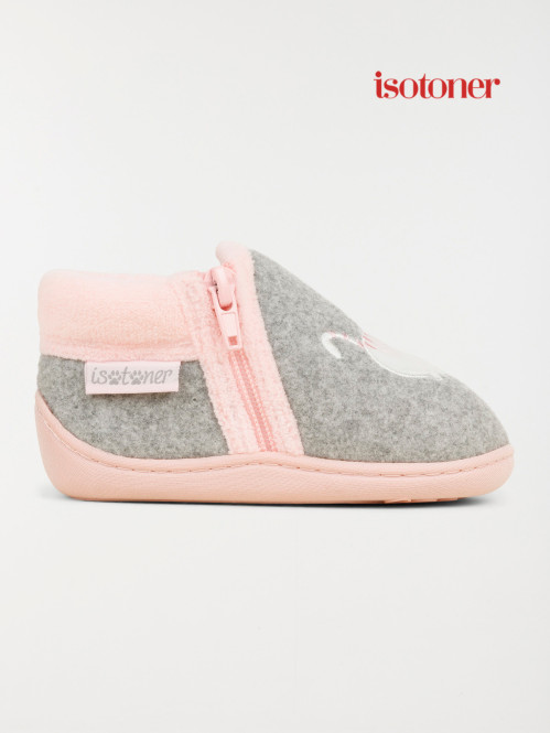 Chaussons Isotoner chat fille (20-25)