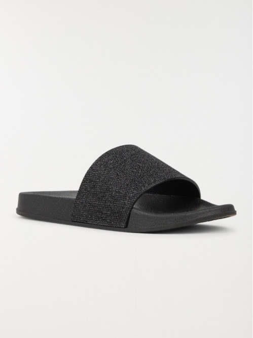 Claquettes coloris noir femme (36-41)