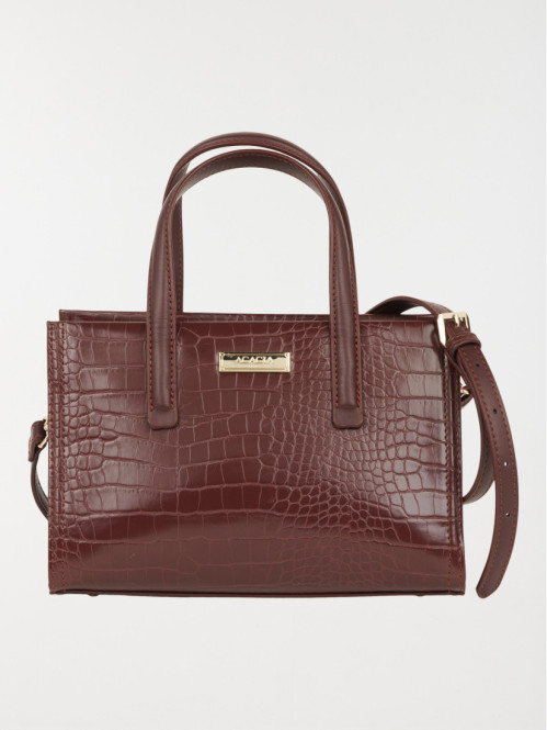 Sac à main texturé femme