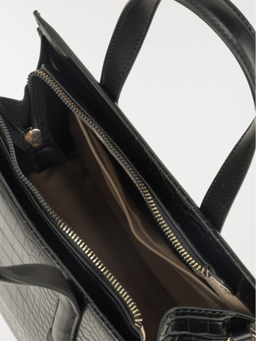 Sac à main texturé femme