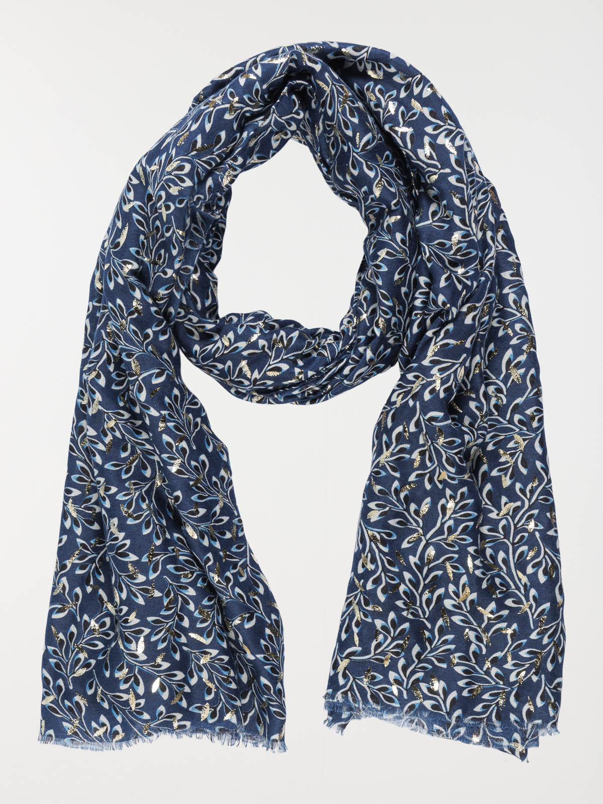  Foulard femme imprimé feuillage