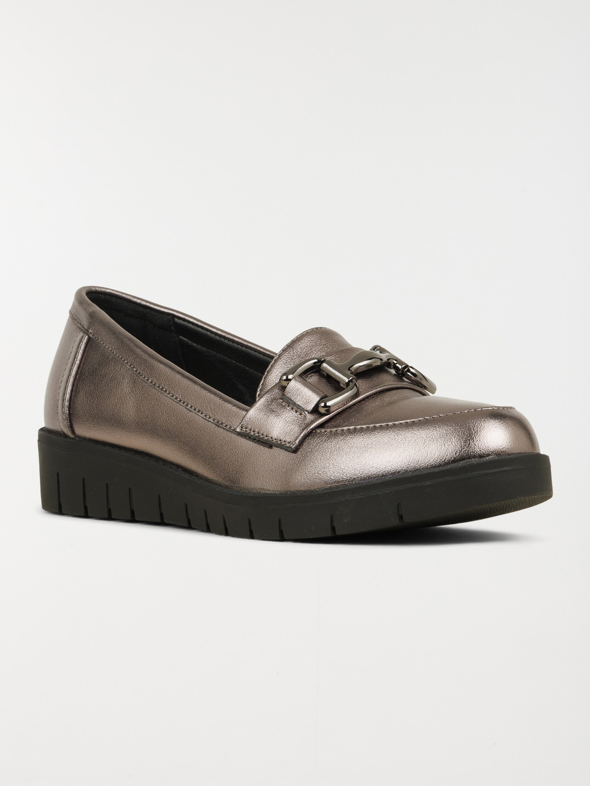 Mocassins coloris étain femme (36-41)