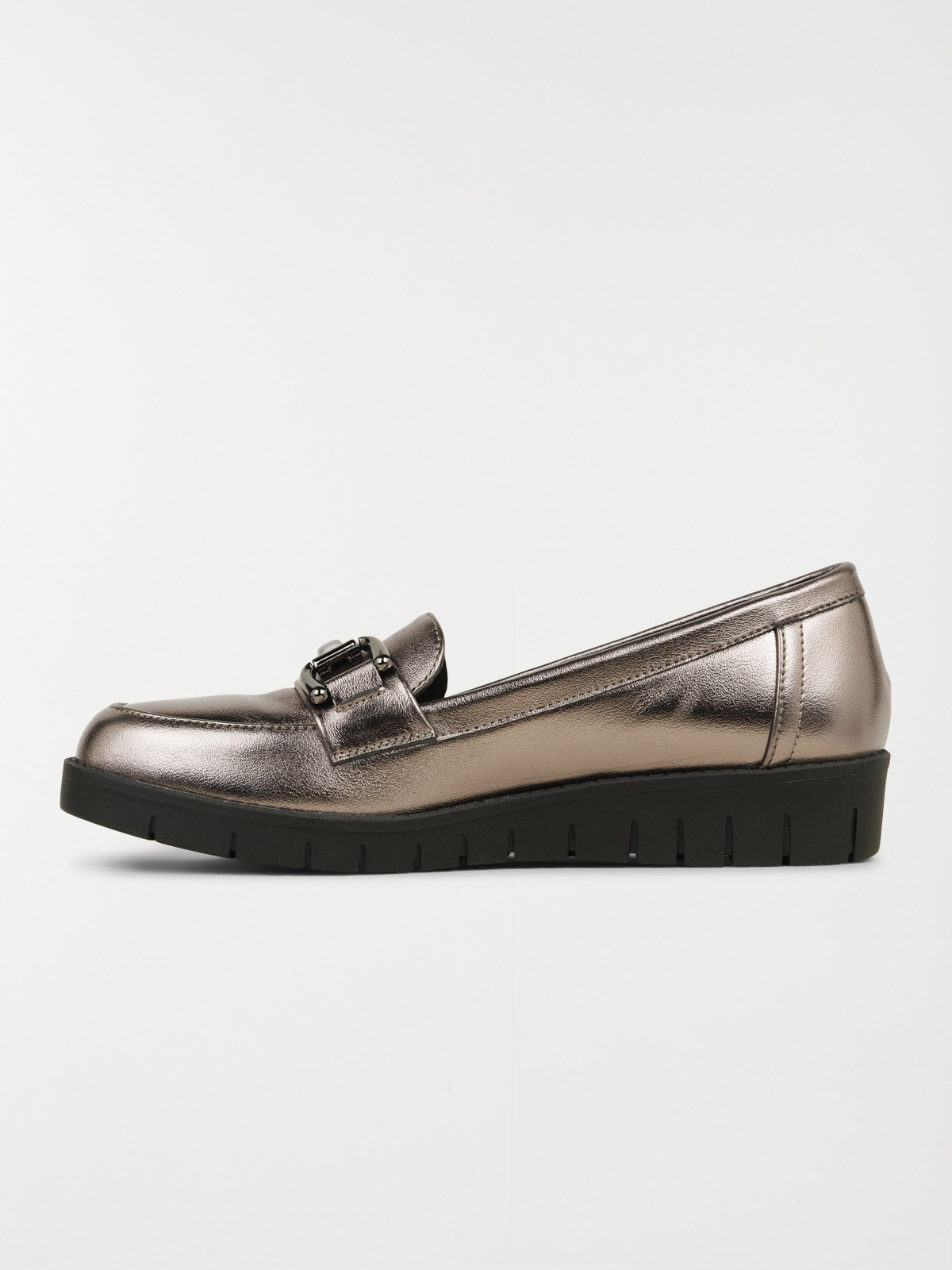 Mocassins coloris étain femme (36-41)