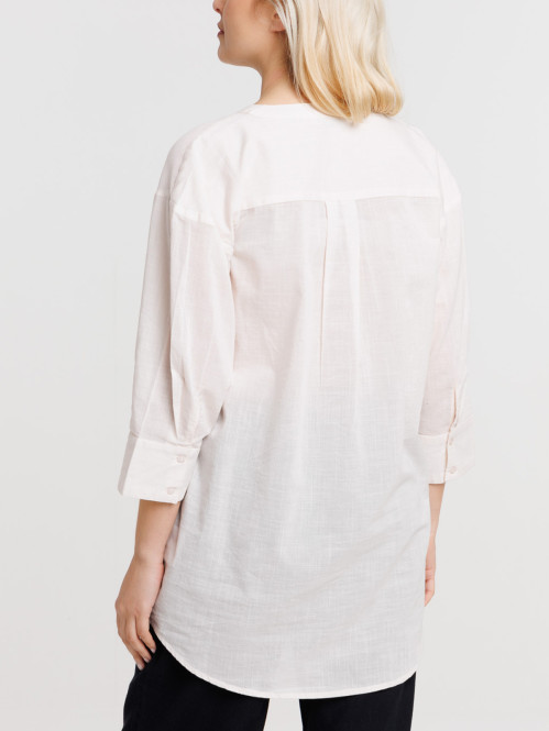 Chemise oversized crème...