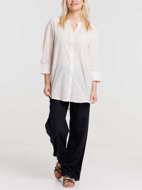 Chemise oversized crème...