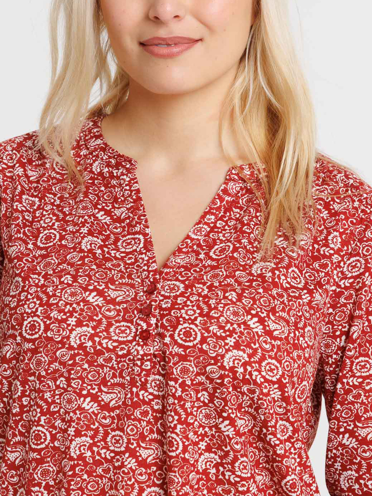 T-shirt col V imprimé femme T-shirt col V imprimé femme