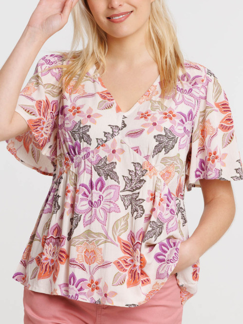 Blouse imprimée florale femme