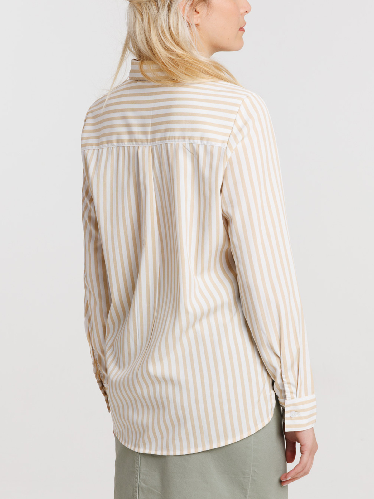 Chemise rayée beige femme Chemise rayée beige femme