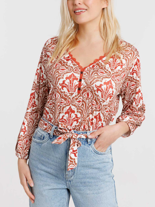 T-shirt imprimé manches...