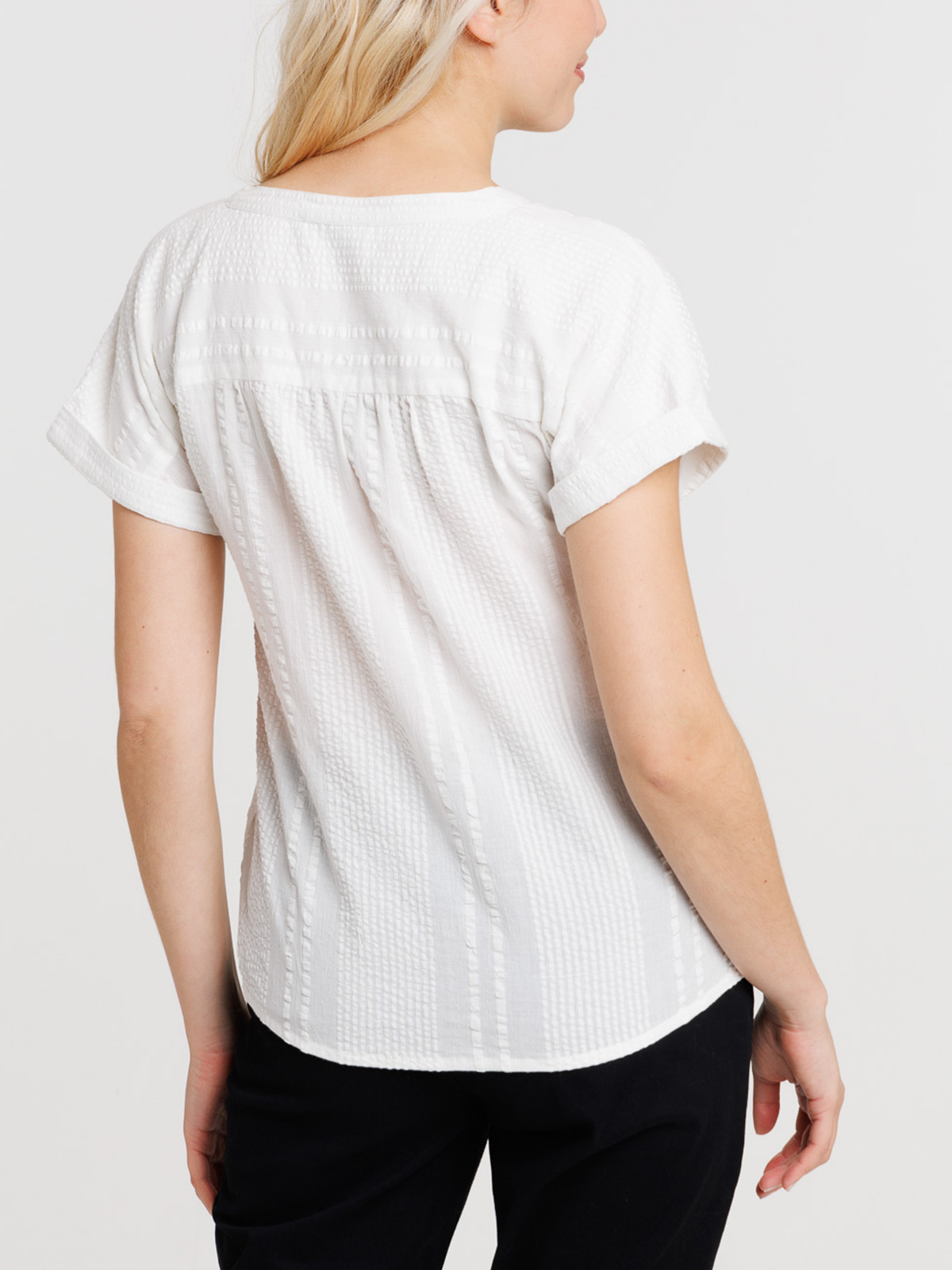 Chemise blanche manches courtes femme