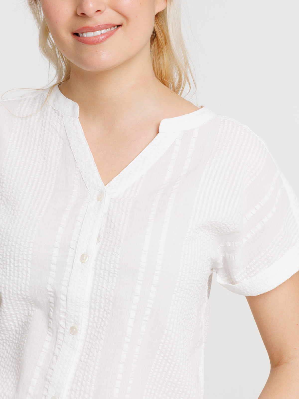 Chemise blanche manches courtes femme