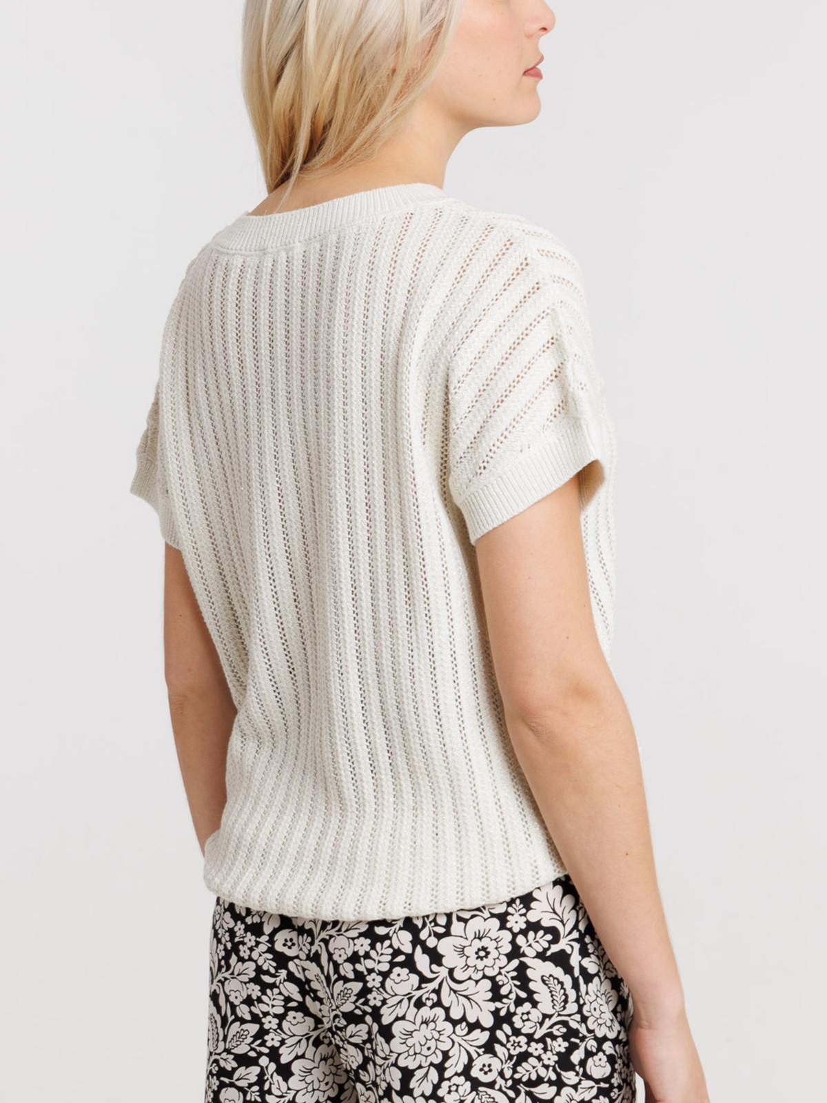 Pull ricotta manches courtes femme