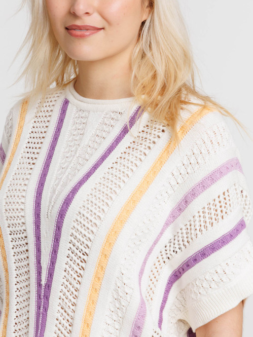 Pull rayures manches...