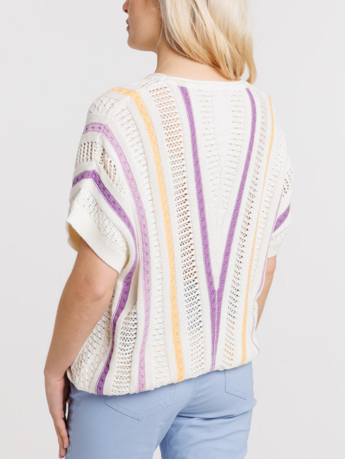 Pull rayures manches...