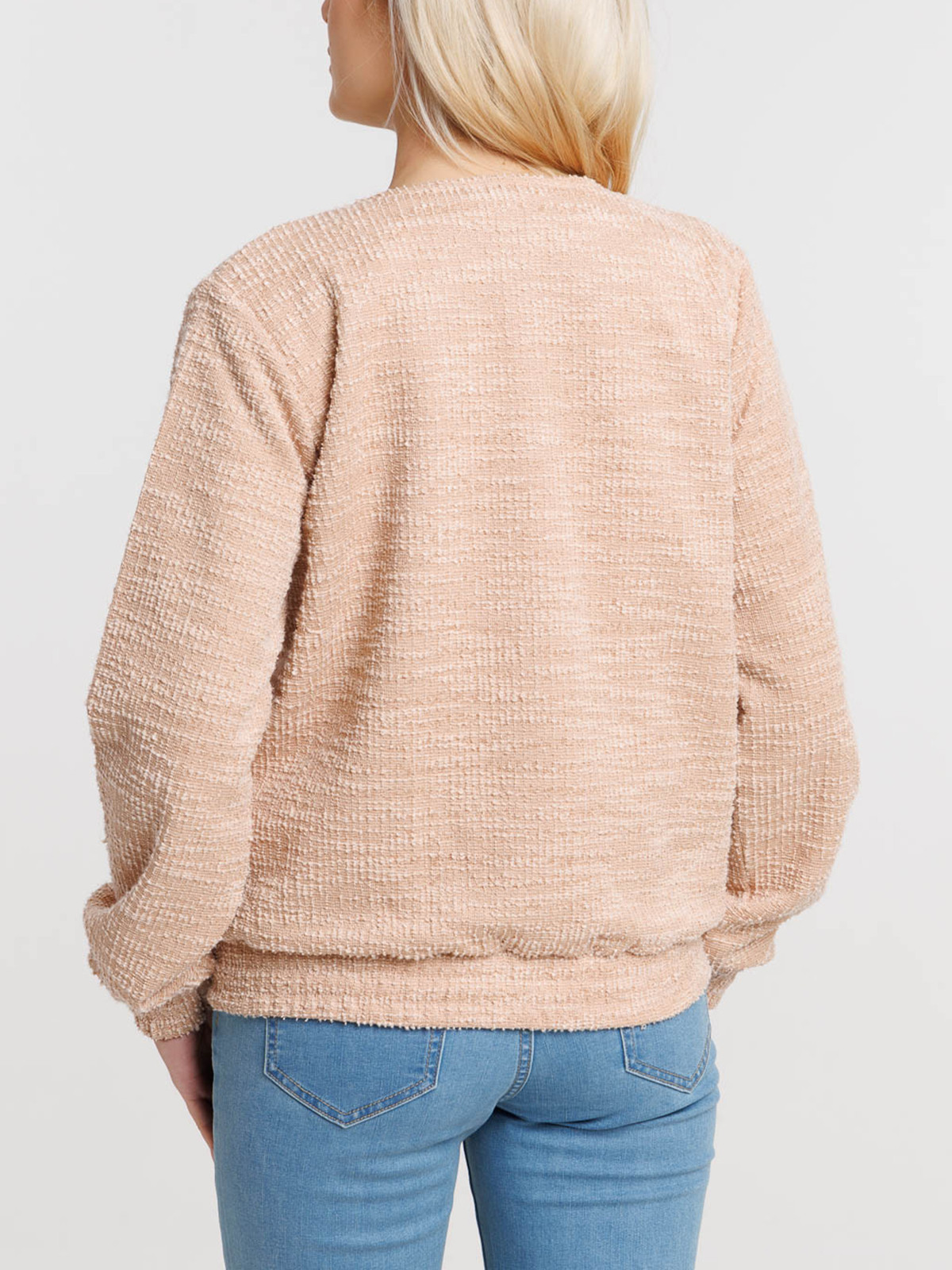 Veste teddy rose fané femme