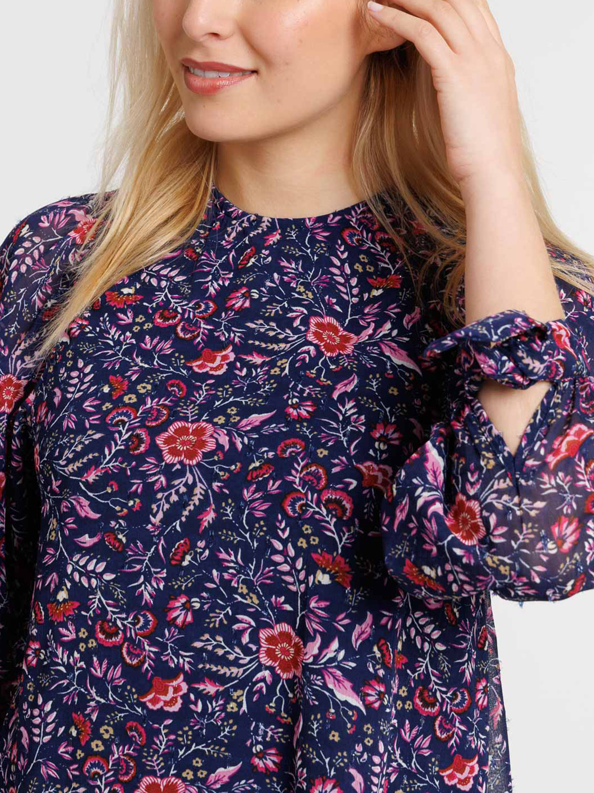 Robe voile imprimé fleuri femme