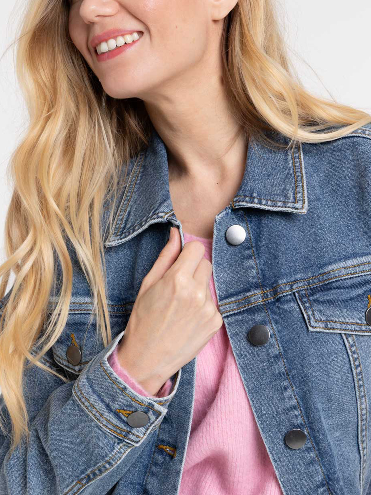 Veste denim stone oversize femme Veste denim stone oversize femme