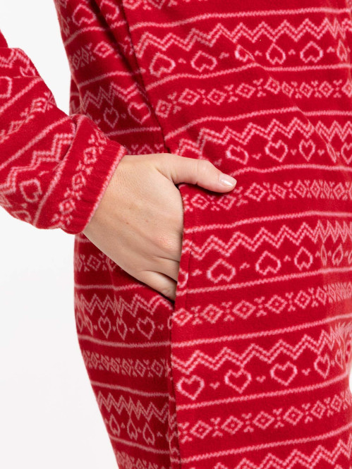 Combinaison noël rouge femme