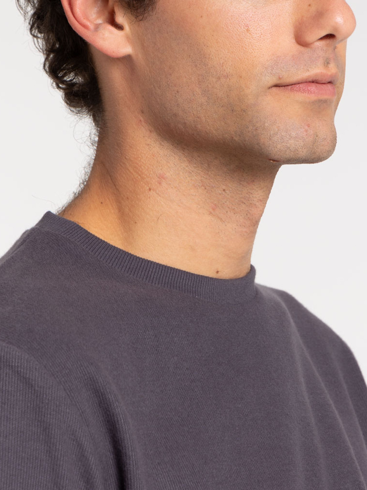 Pull bleuâtre col rond homme Pull bleuâtre col rond homme