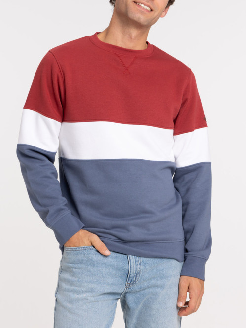 Sweat tricolore col rond homme