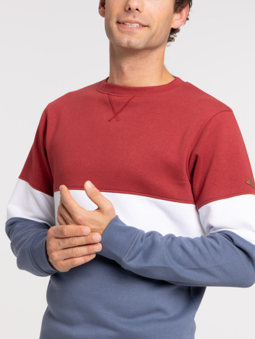 Sweat tricolore col rond homme Sweat tricolore col rond homme