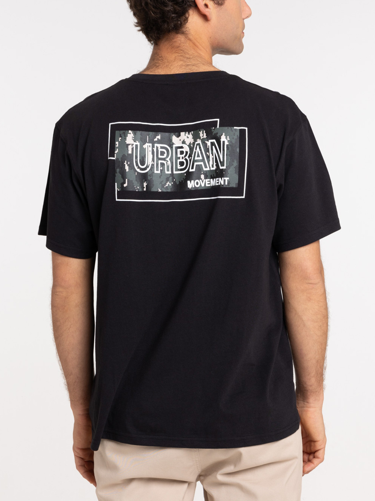 T-shirt imprimé dos noir homme T-shirt imprimé dos noir homme