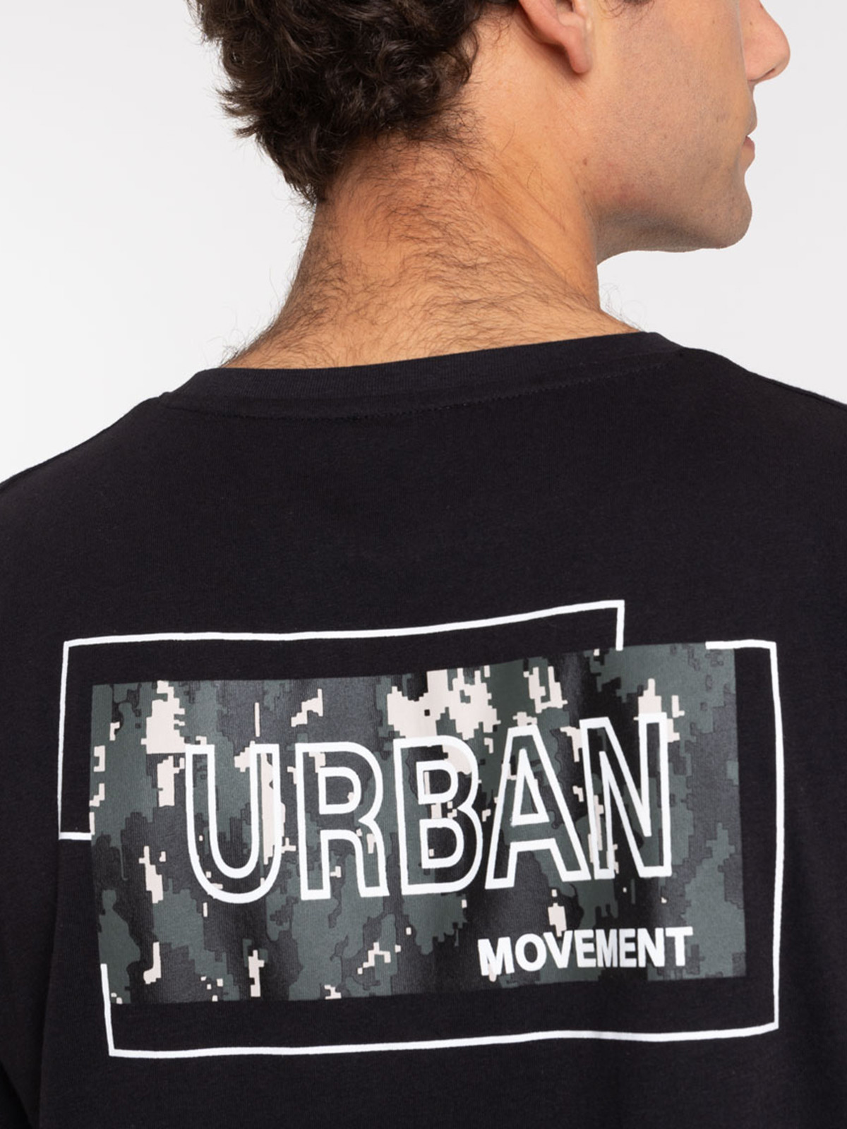 T-shirt imprimé dos noir homme T-shirt imprimé dos noir homme