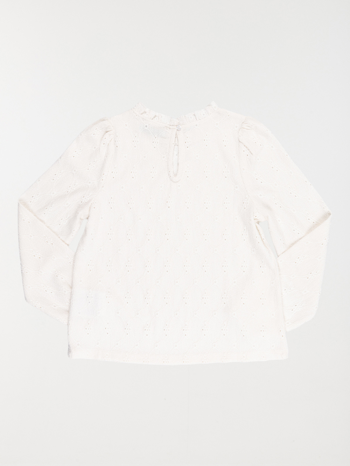 T-shirt col montant écru fille (3-12A) T-shirt col montant écru fille (3-12A)