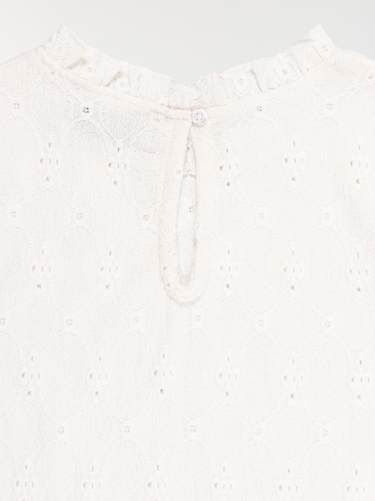 T-shirt col montant écru fille (3-12A) T-shirt col montant écru fille (3-12A)