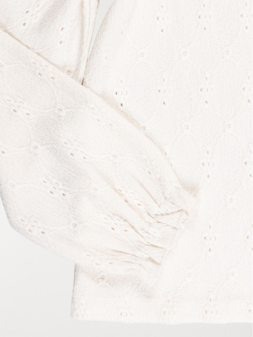 T-shirt col montant écru...