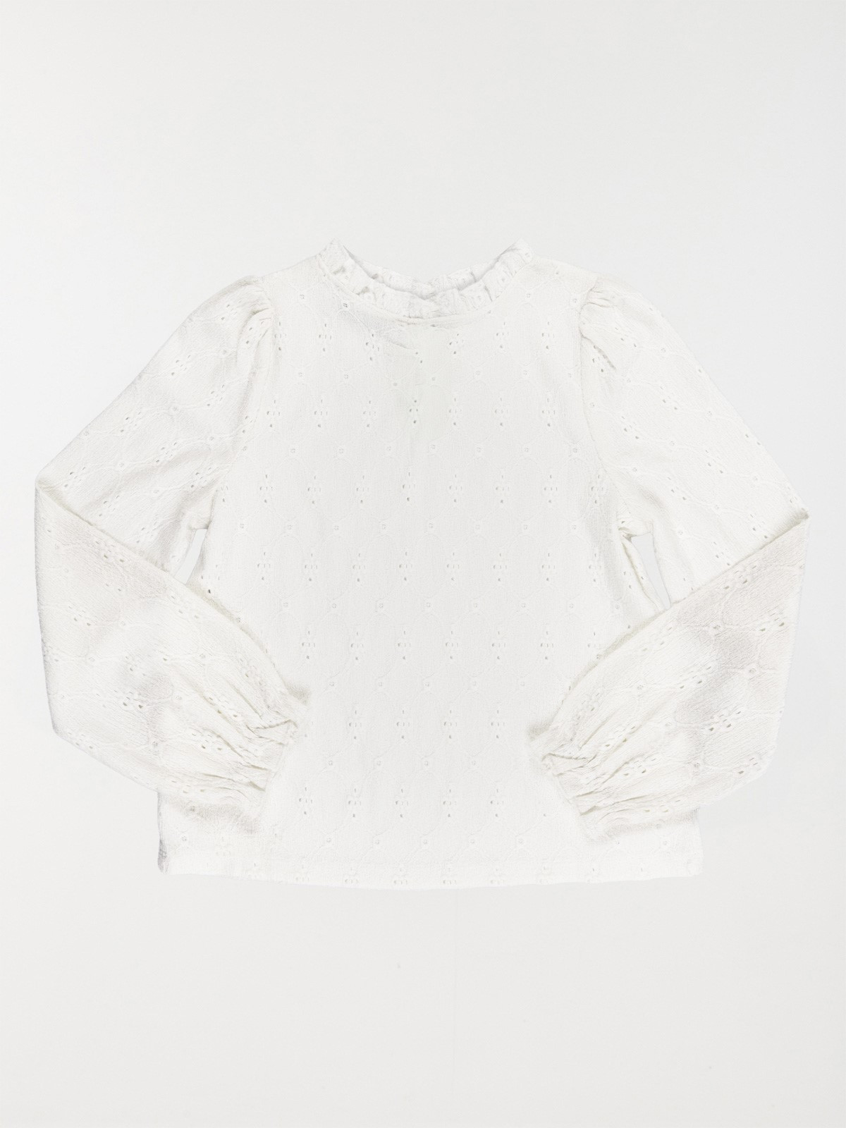 T-shirt col montant écru fille (3-12A)