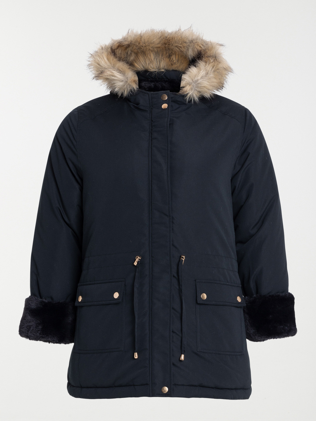Parka noir grande taille femme