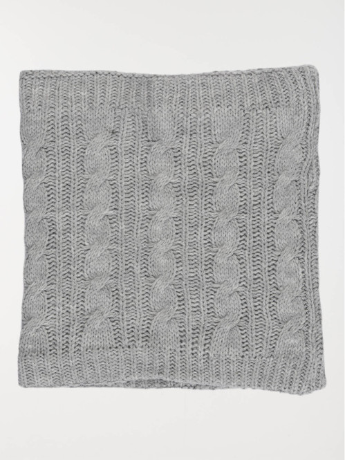 Snood polaire gris chiné homme