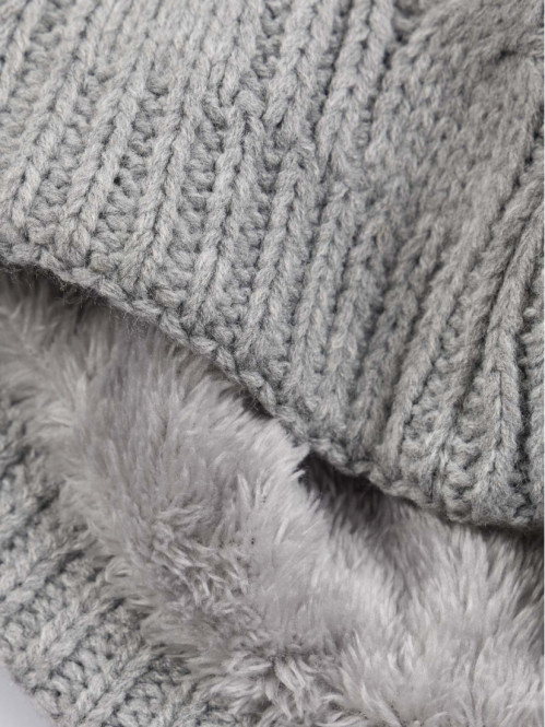 Snood polaire gris chiné homme