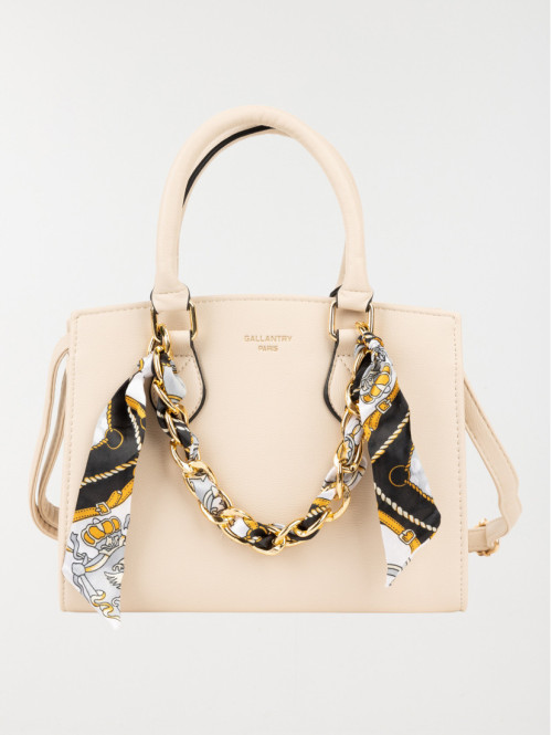 Sac à main chaine foulard femme