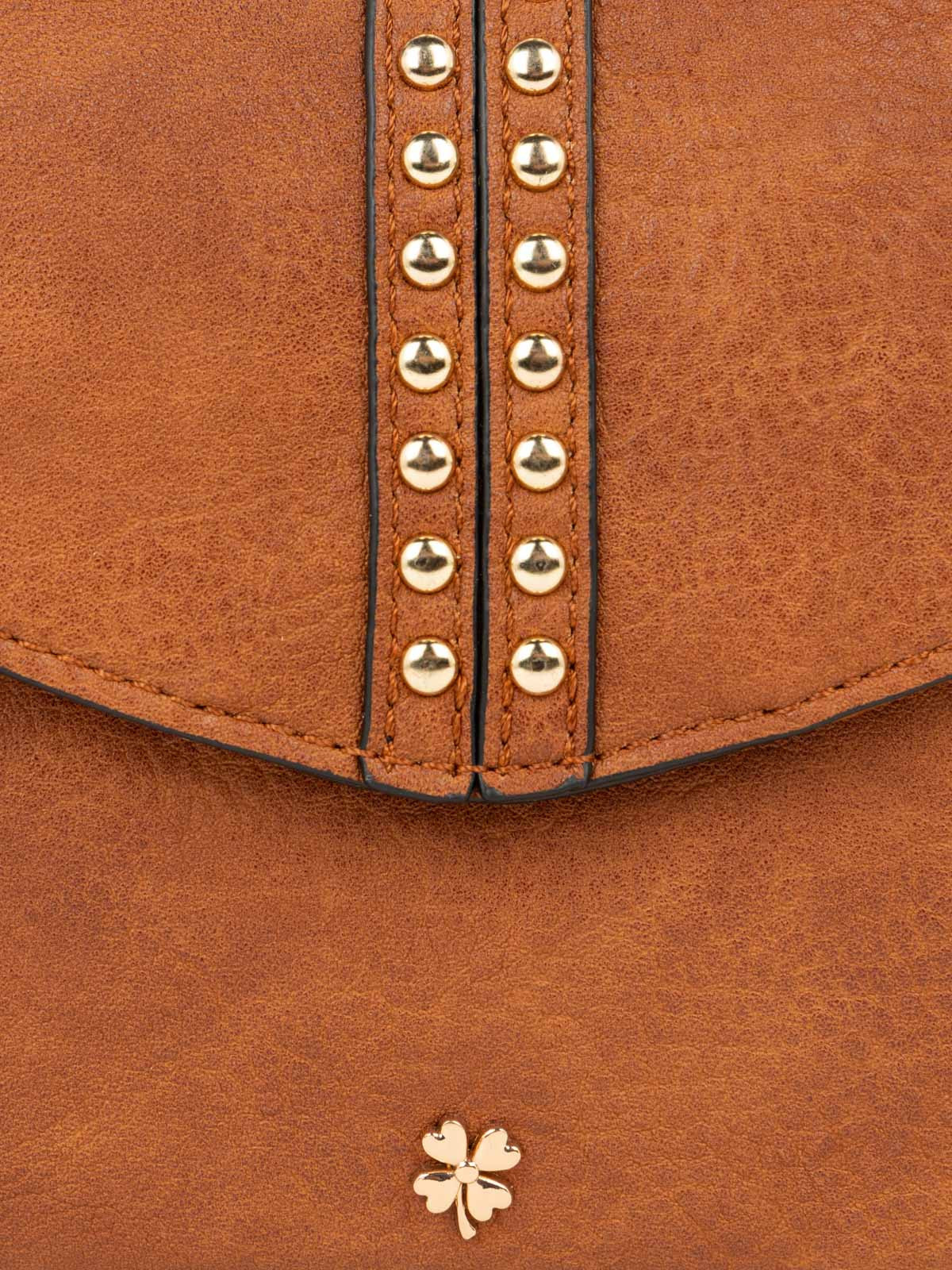 Sac besace trèfle doré femme