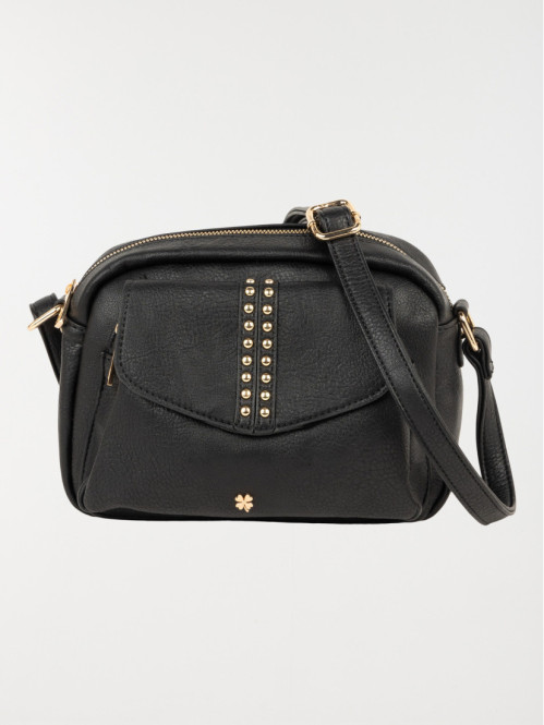 Sac besace trèfle doré femme