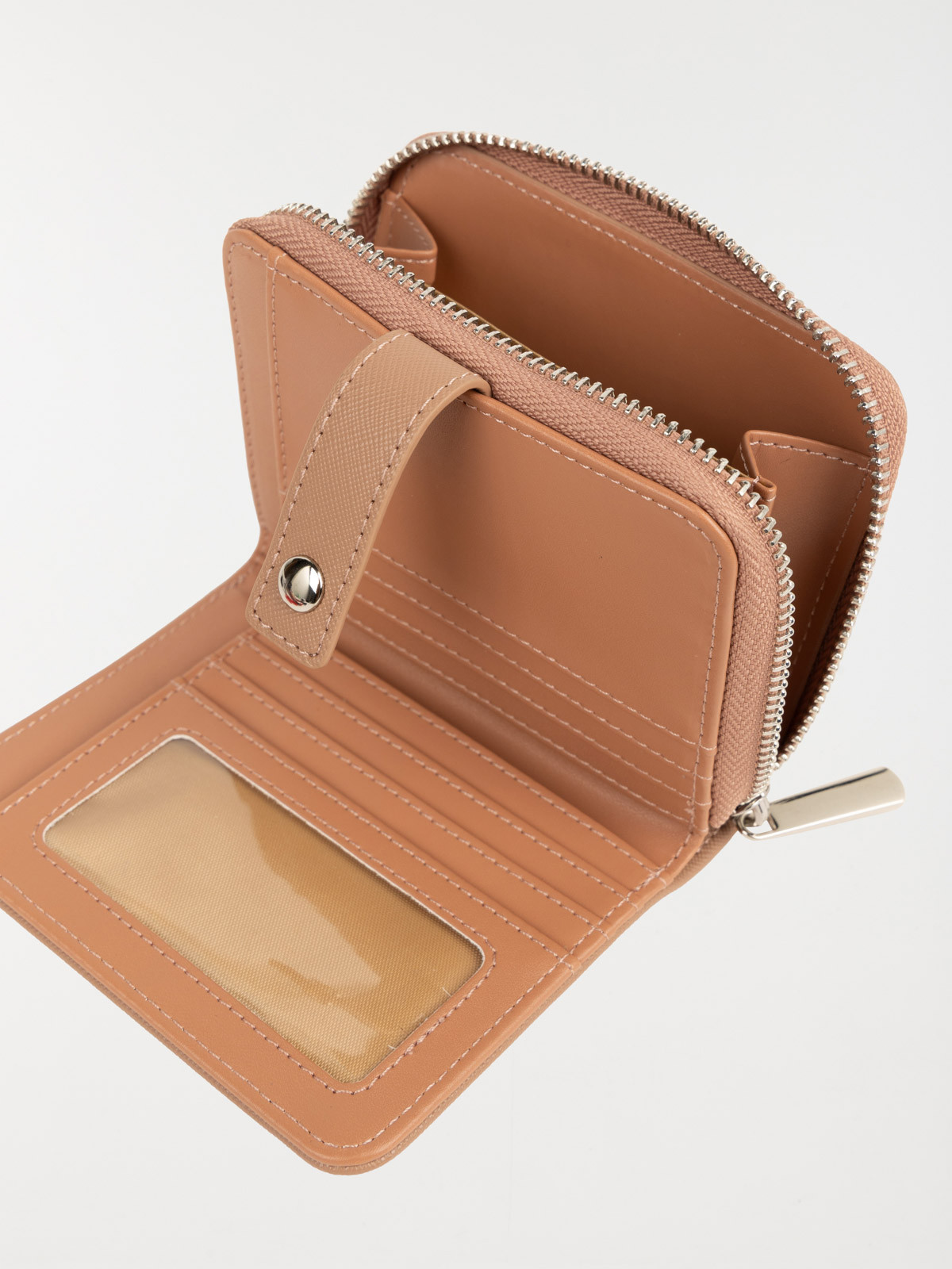 Portefeuille uni zipée femme Portefeuille uni zipée femme