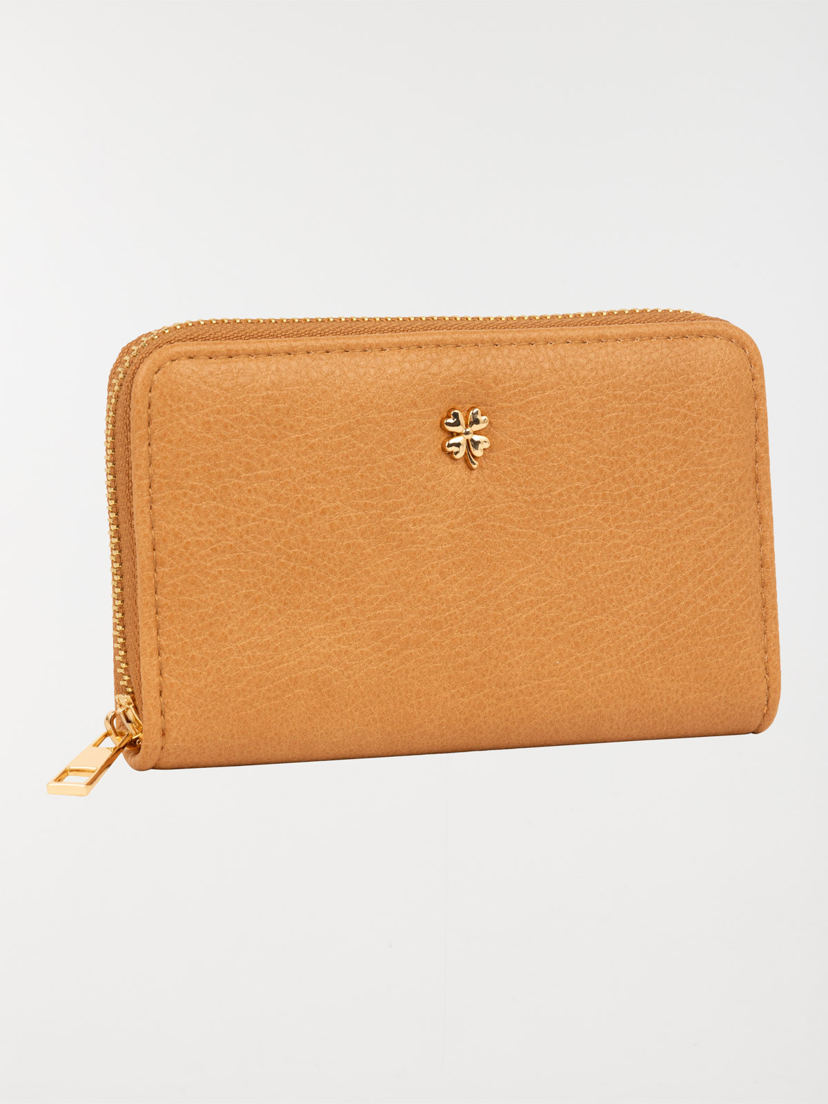 Portefeuille trèfle doré femme