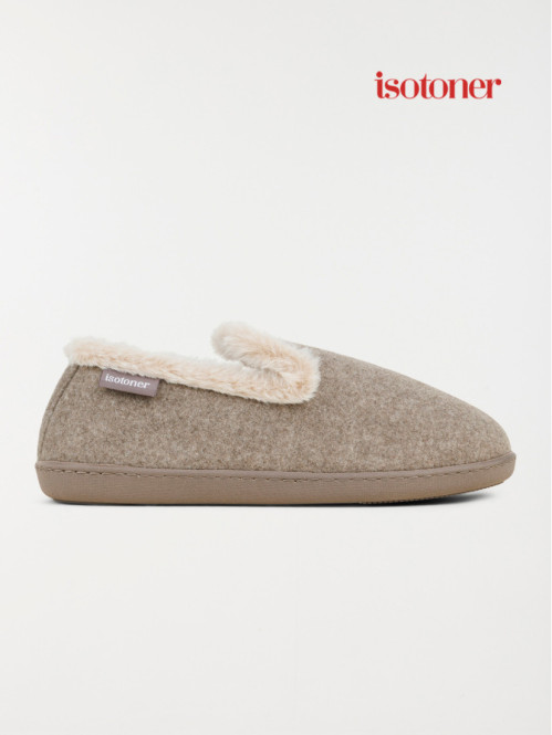 Pantoufle fourrée Isotoner femme (36-41)