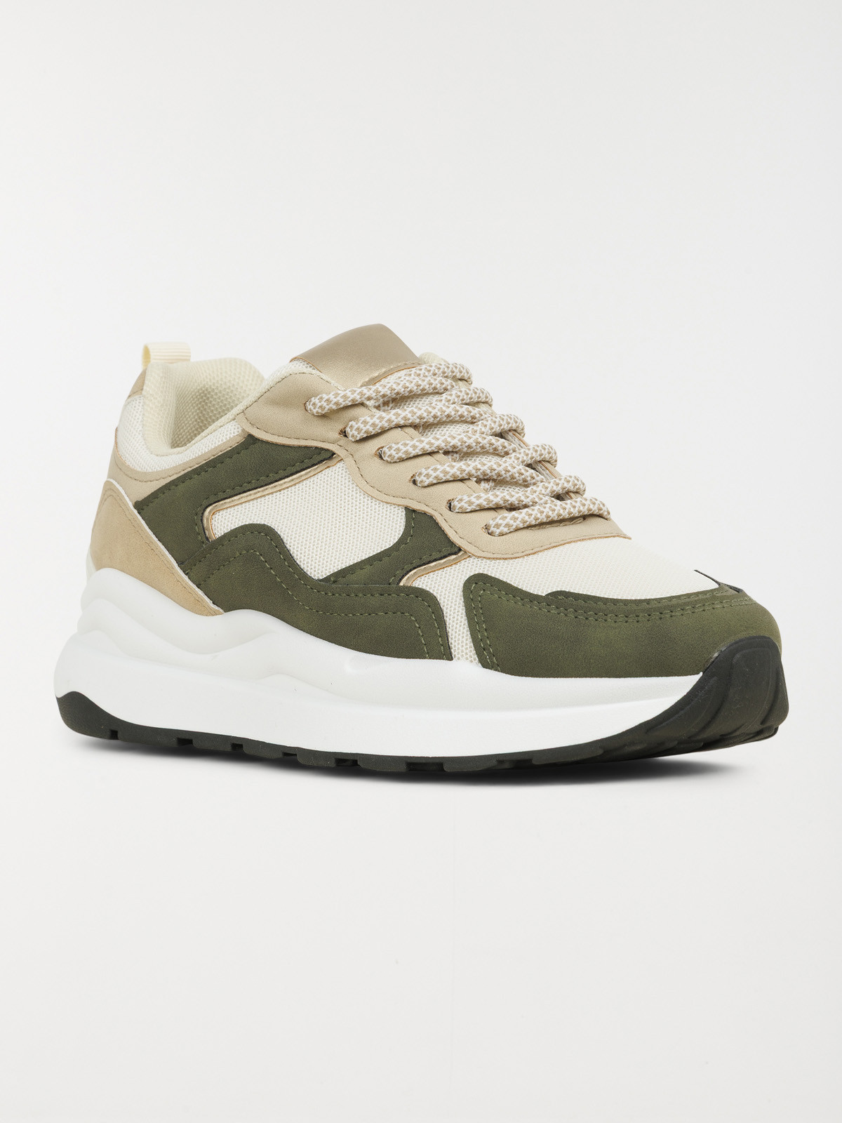 Basket kaki et beige femme (36-41)