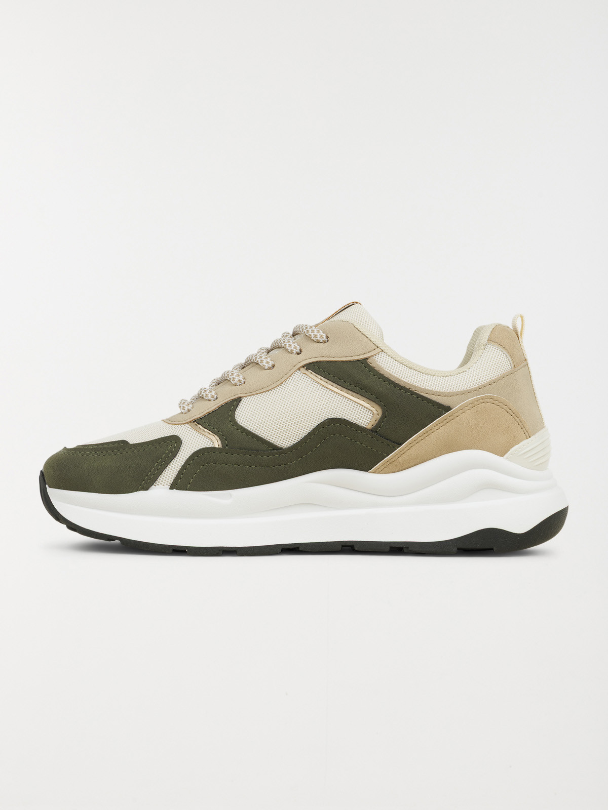 Basket kaki et beige femme (36-41)