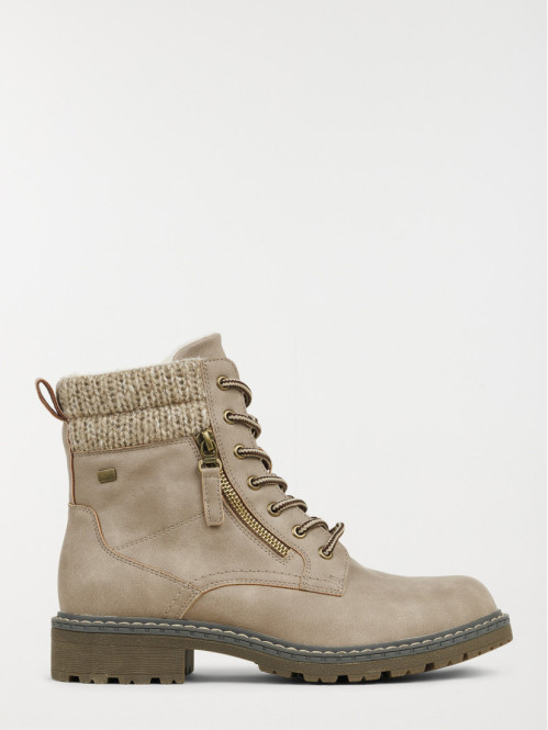 Bottines beiges à lacets femme (36-41)