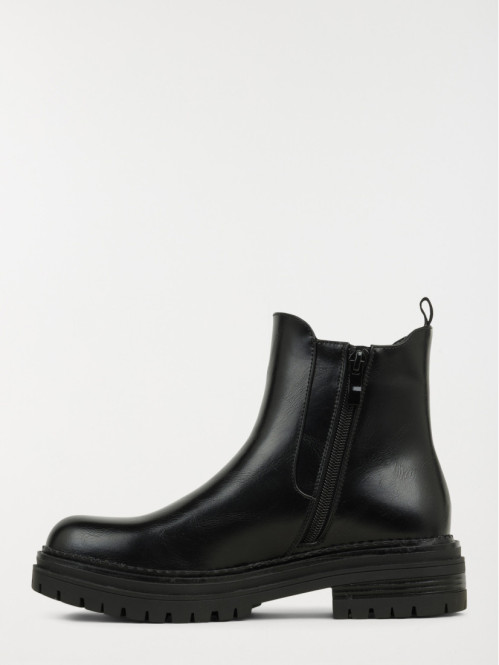 Bottines plates noires...