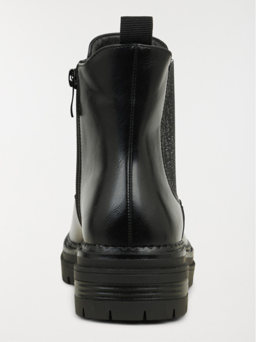 Bottines plates noires...