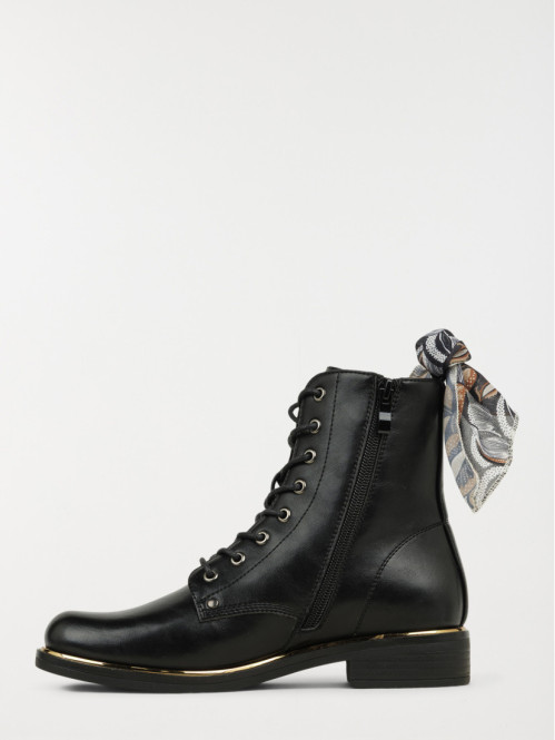 Bottines plates femme noeud...