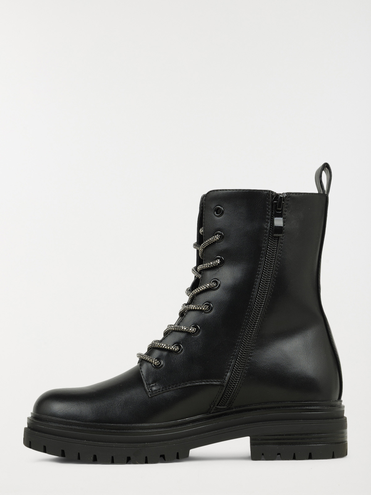 Bottine lacet coloris noir femme (36-41)