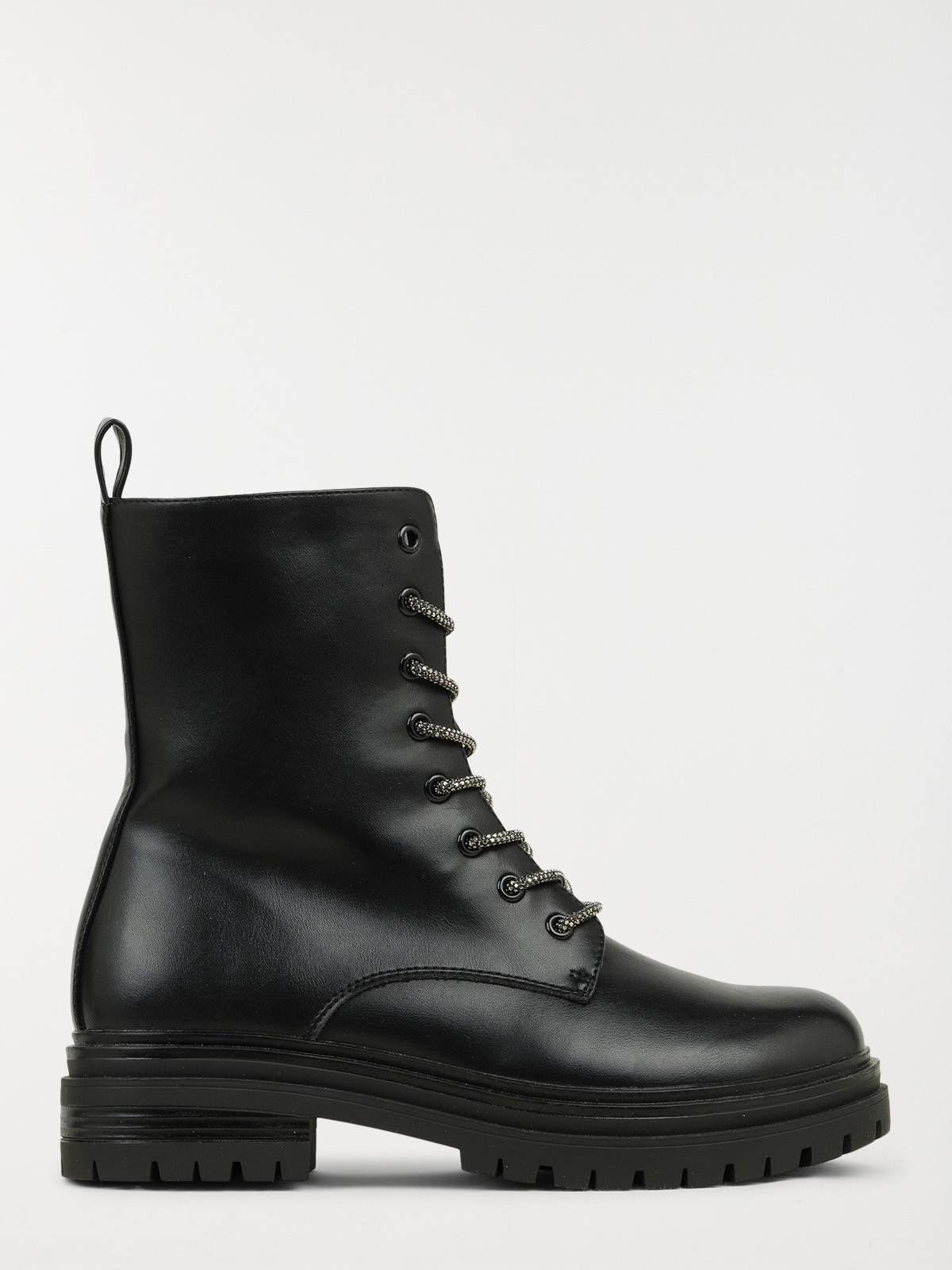 Bottine lacet coloris noir femme (36-41)